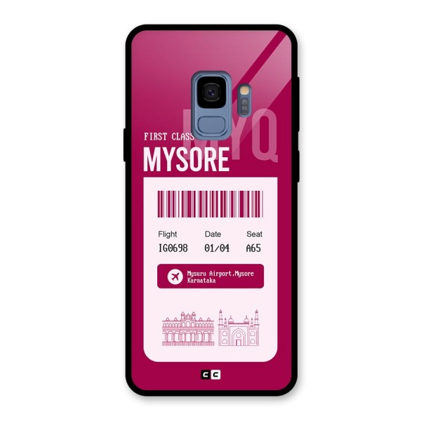 Mysore Boarding Pass Glass Back Case for Galaxy S9