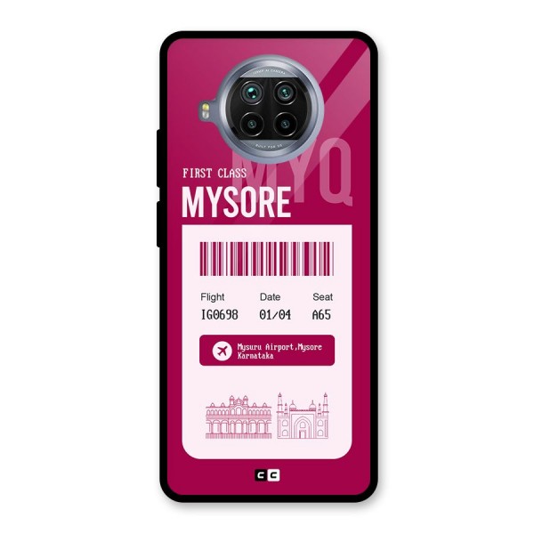 Mysore Boarding Pass Glass Back Case for Mi 10i