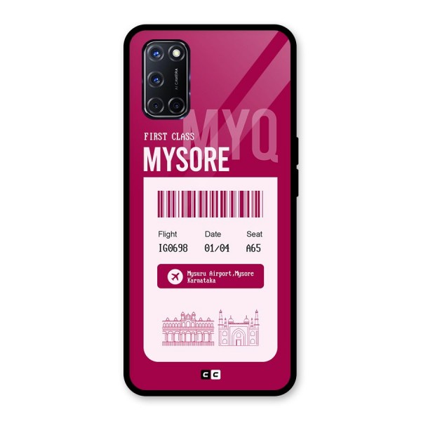 Mysore Boarding Pass Glass Back Case for Oppo A52