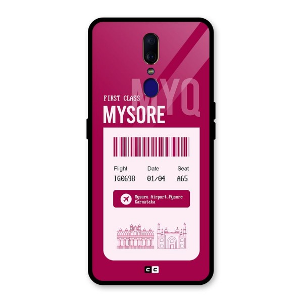 Mysore Boarding Pass Glass Back Case for Oppo F11