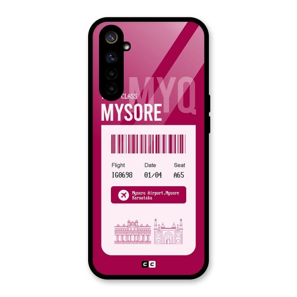 Mysore Boarding Pass Glass Back Case for Realme 6