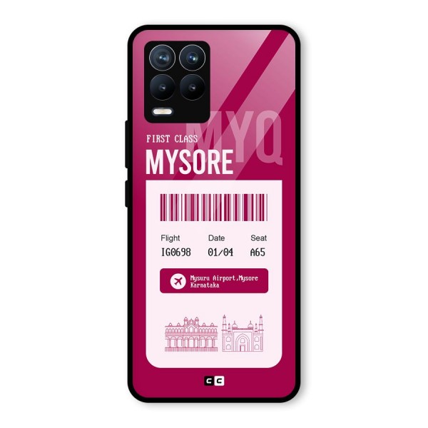 Mysore Boarding Pass Glass Back Case for Realme 8