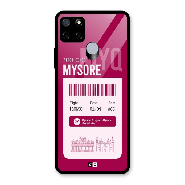 Mysore Boarding Pass Glass Back Case for Realme C12