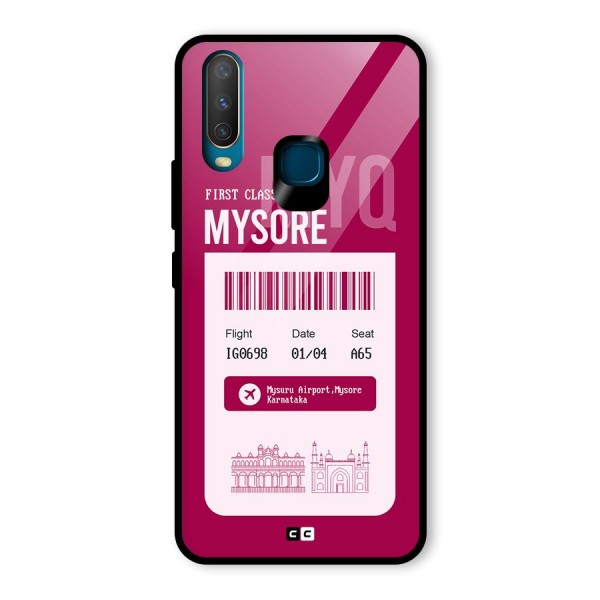 Mysore Boarding Pass Glass Back Case for Vivo Y12