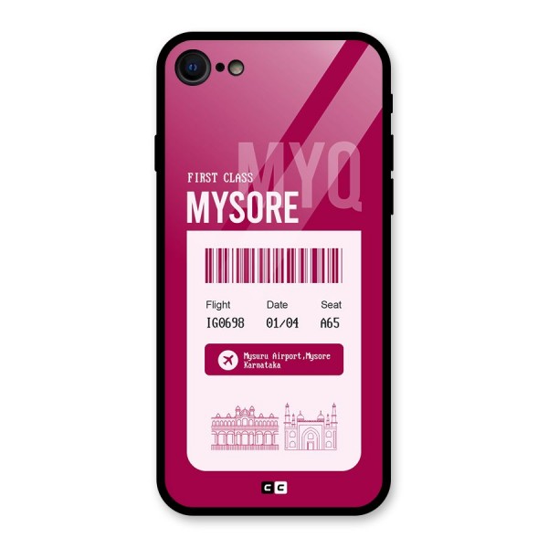 Mysore Boarding Pass Glass Back Case for iPhone 8