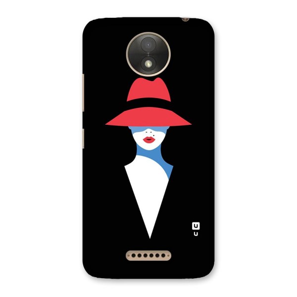 Mysterious Woman Illustration Back Case for Moto C Plus