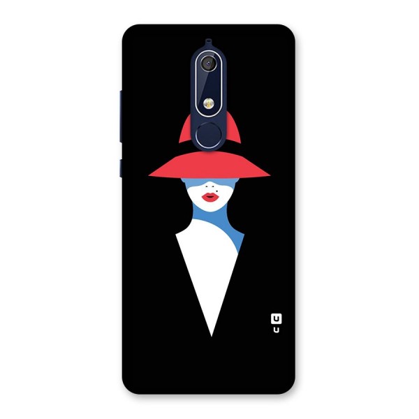 Mysterious Woman Illustration Back Case for Nokia 5.1