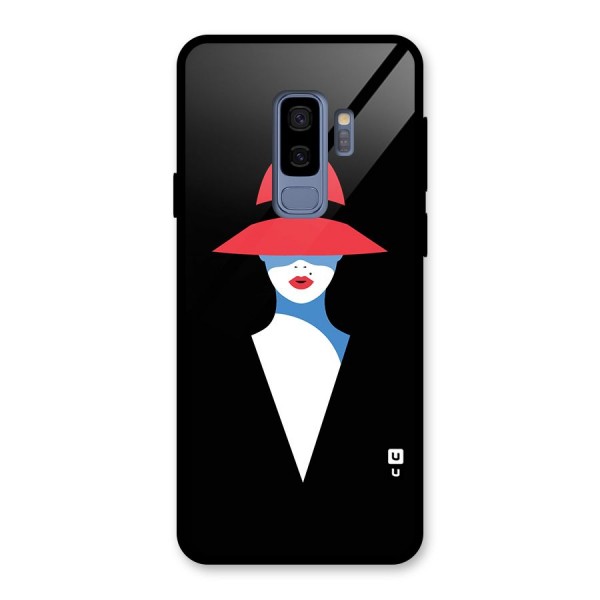 Mysterious Woman Illustration Glass Back Case for Galaxy S9 Plus