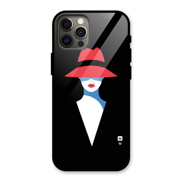 Mysterious Woman Illustration Glass Back Case for iPhone 12 Pro