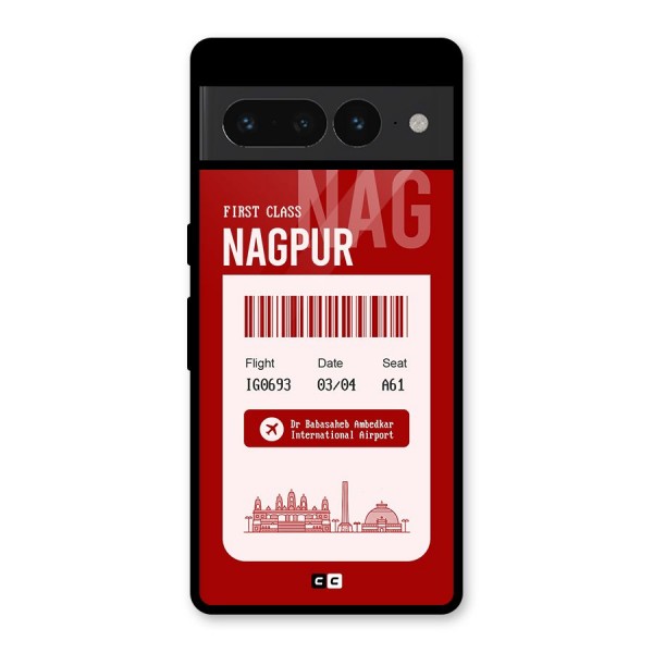 Nagpur Boarding Pass Glass Back Case for Google Pixel 7 Pro