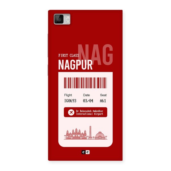 Nagpur Boarding Pass Back Case for Mi3