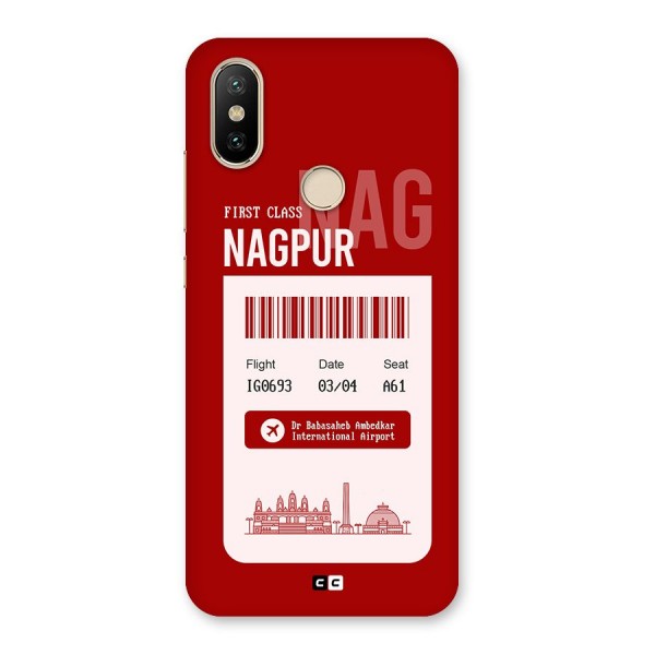 Nagpur Boarding Pass Back Case for Mi A2