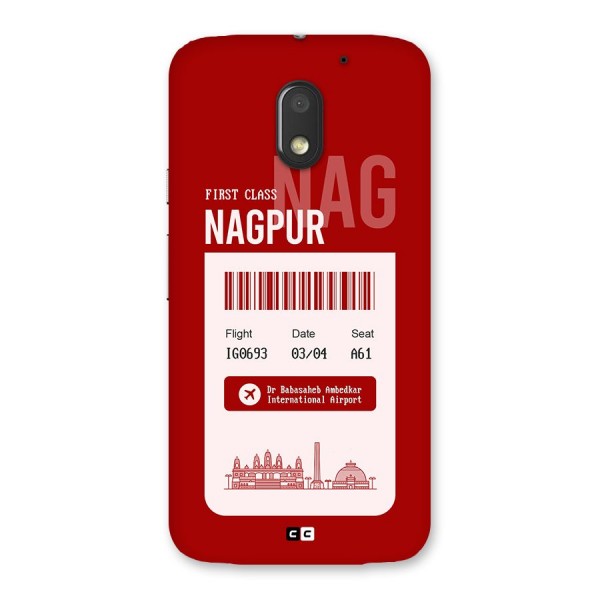 Nagpur Boarding Pass Back Case for Moto E3 Power