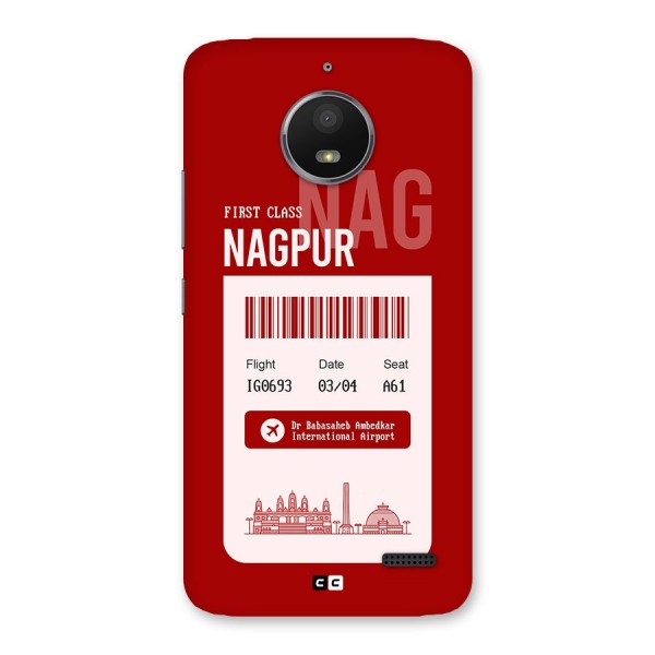 Nagpur Boarding Pass Back Case for Moto E4