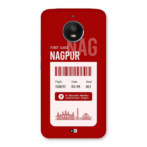 Nagpur Boarding Pass Back Case for Moto E4 Plus