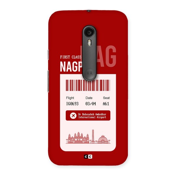 Nagpur Boarding Pass Back Case for Moto G3