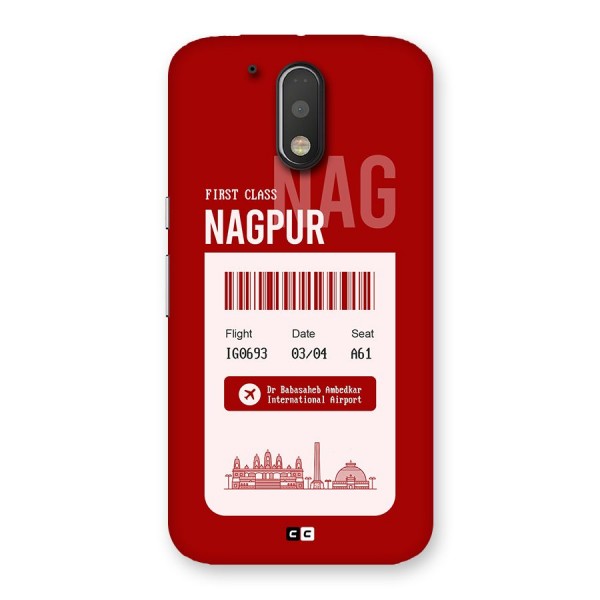 Nagpur Boarding Pass Back Case for Moto G4