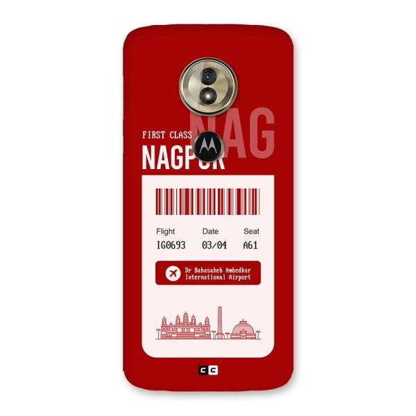 Nagpur Boarding Pass Back Case for Moto G6 Play