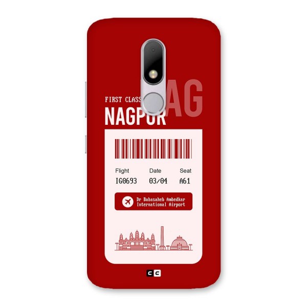 Nagpur Boarding Pass Back Case for Moto M