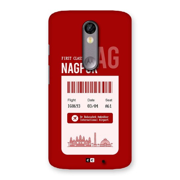 Nagpur Boarding Pass Back Case for Moto X Force