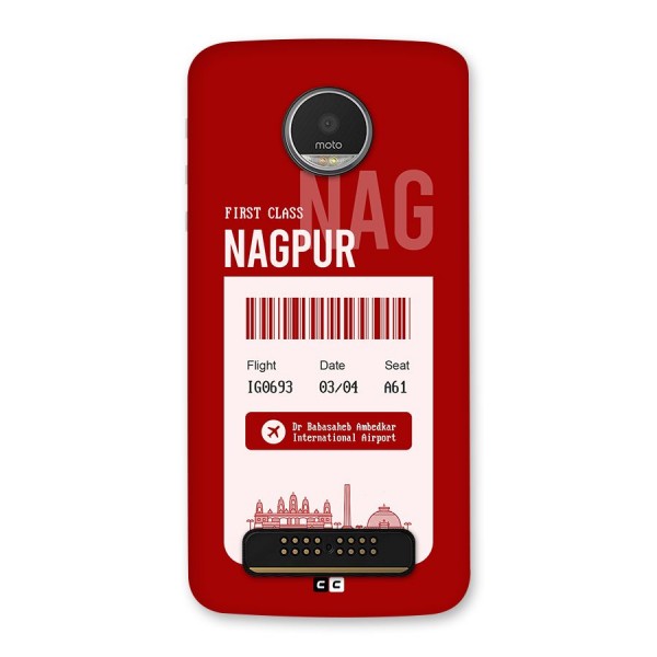 Nagpur Boarding Pass Back Case for Moto Z Play