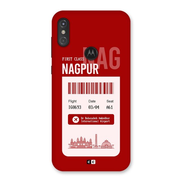 Nagpur Boarding Pass Back Case for Motorola One Power