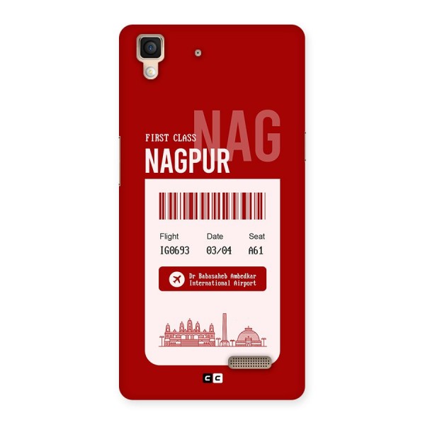 Nagpur Boarding Pass Back Case for Oppo R7