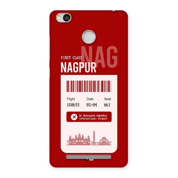 Nagpur Boarding Pass Back Case for Redmi 3S Prime