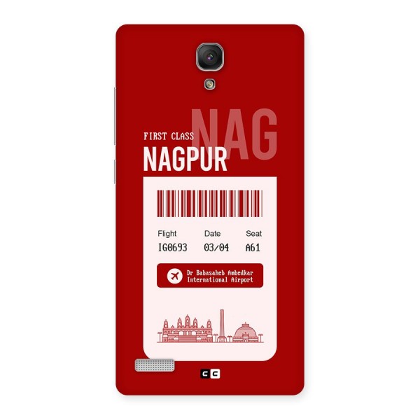 Nagpur Boarding Pass Back Case for Redmi Note