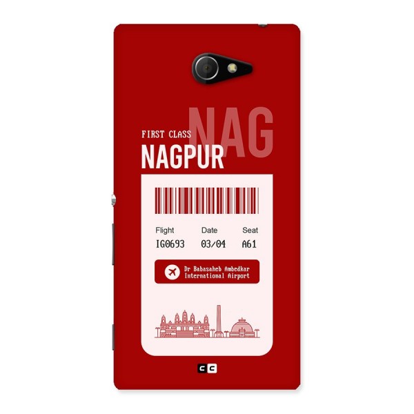 Nagpur Boarding Pass Back Case for Xperia M2