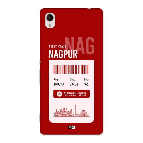 Nagpur Boarding Pass Back Case for Xperia M4 Aqua