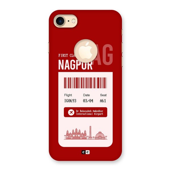 Nagpur Boarding Pass Back Case for iPhone 8 Logo Cut