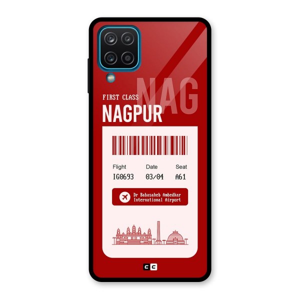 Nagpur Boarding Pass Glass Back Case for Galaxy A12