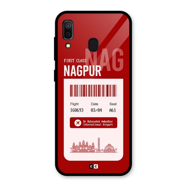 Nagpur Boarding Pass Glass Back Case for Galaxy A30