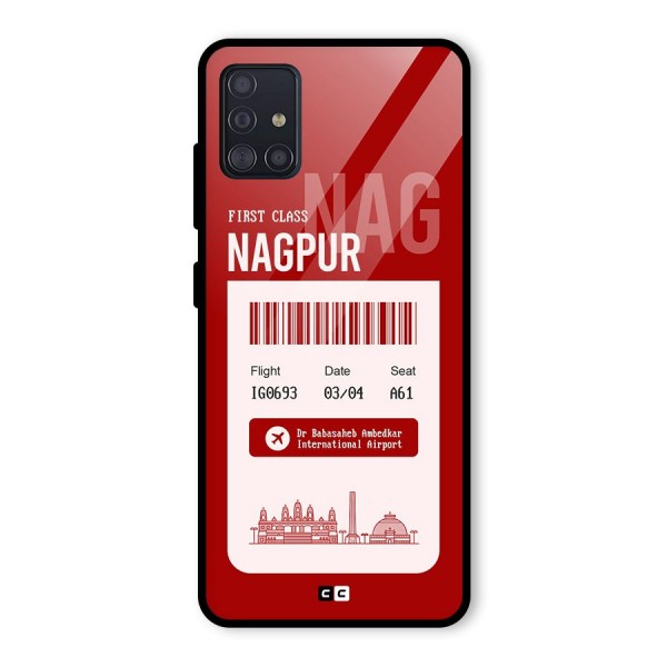 Nagpur Boarding Pass Glass Back Case for Galaxy A51