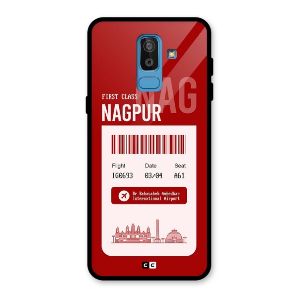 Nagpur Boarding Pass Glass Back Case for Galaxy J8