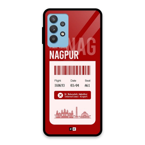 Nagpur Boarding Pass Glass Back Case for Galaxy M32 5G