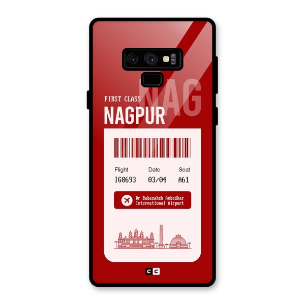 Nagpur Boarding Pass Glass Back Case for Galaxy Note 9