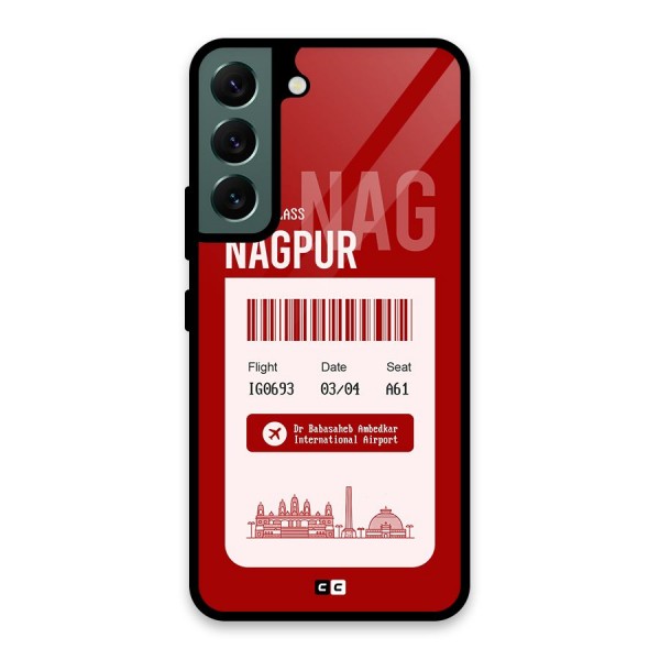 Nagpur Boarding Pass Glass Back Case for Galaxy S22 5G