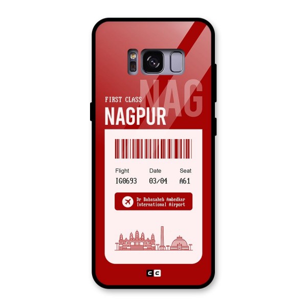 Nagpur Boarding Pass Glass Back Case for Galaxy S8