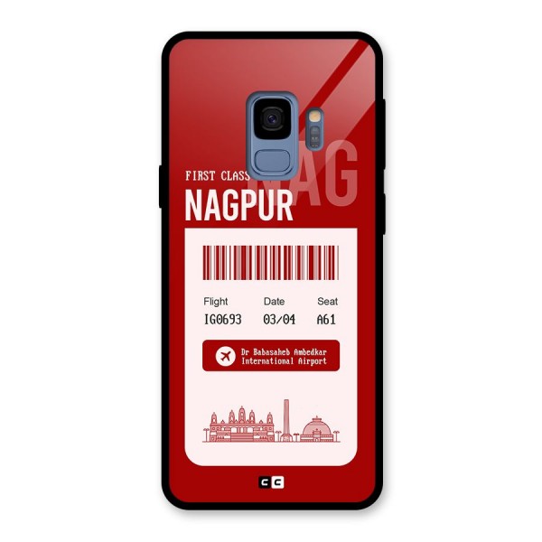 Nagpur Boarding Pass Glass Back Case for Galaxy S9