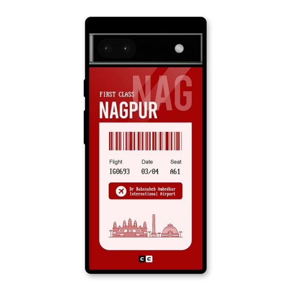 Nagpur Boarding Pass Glass Back Case for Google Pixel 6a