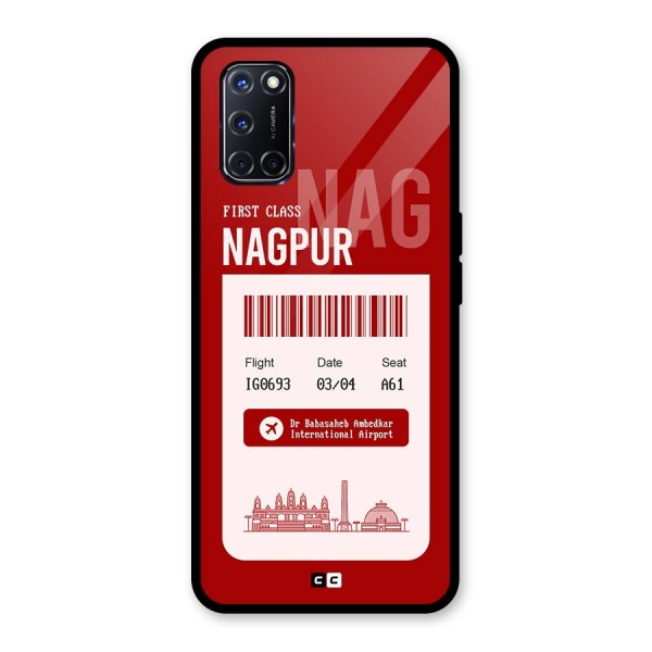 Nagpur Boarding Pass Glass Back Case for Oppo A52