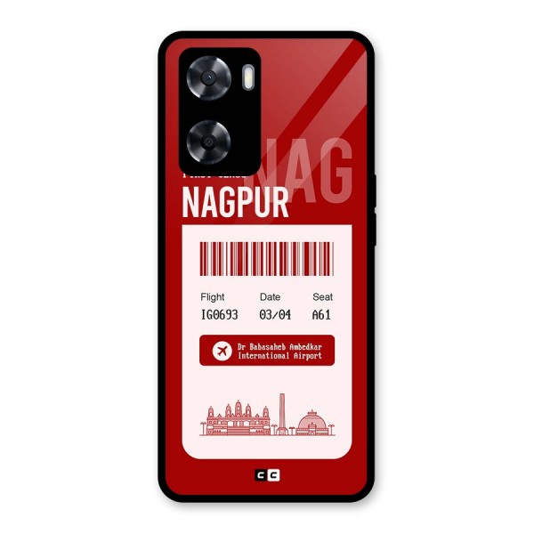 Nagpur Boarding Pass Glass Back Case for Oppo A57 2022