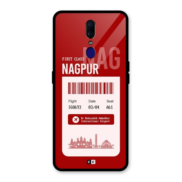 Nagpur Boarding Pass Glass Back Case for Oppo F11