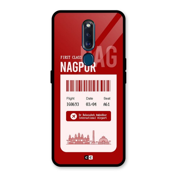 Nagpur Boarding Pass Glass Back Case for Oppo F11 Pro