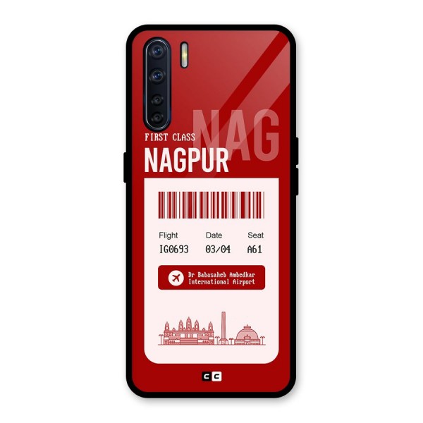 Nagpur Boarding Pass Glass Back Case for Oppo F15