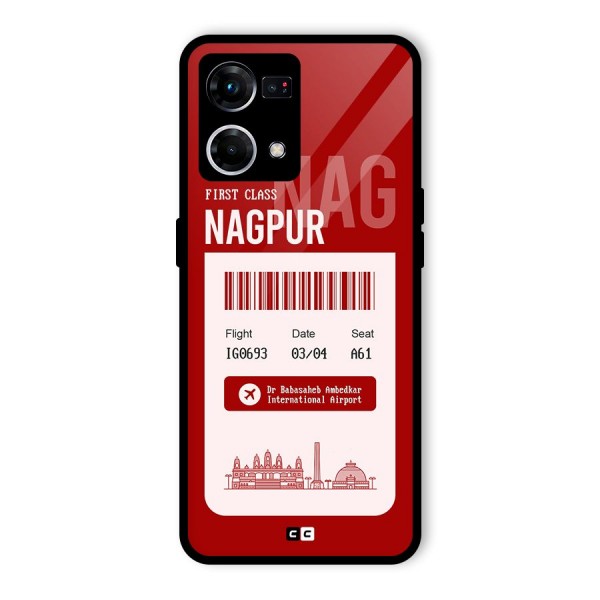 Nagpur Boarding Pass Glass Back Case for Oppo F21 Pro 4G
