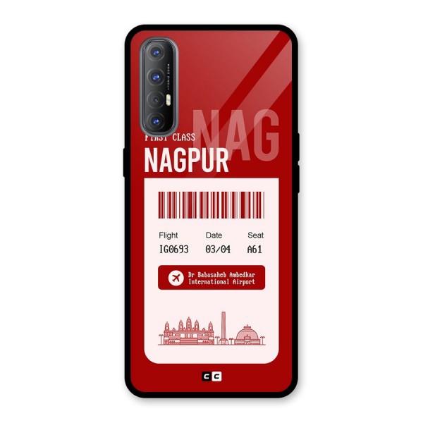 Nagpur Boarding Pass Glass Back Case for Oppo Reno3 Pro