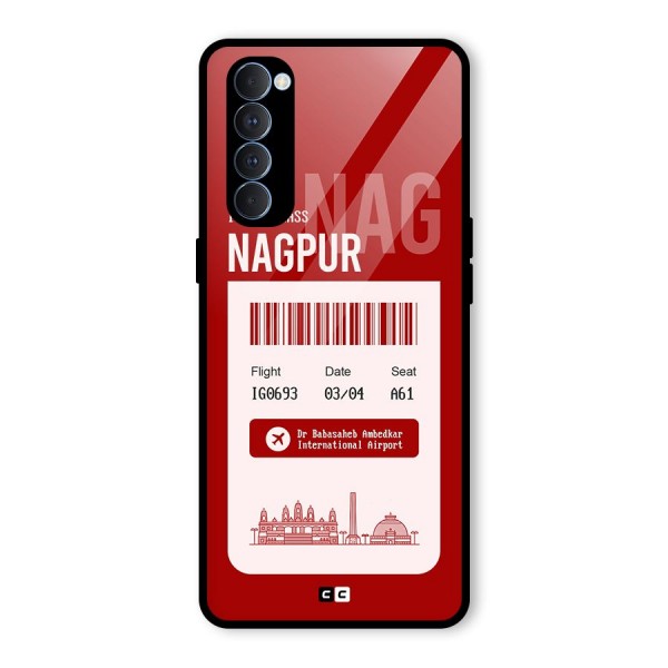 Nagpur Boarding Pass Glass Back Case for Oppo Reno4 Pro